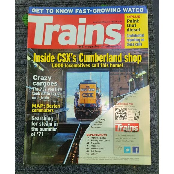 Trains Magazine 2012 Jan Thru Jul Locomotive Freight Travel Transport Coal Steam - Picture 4 of 8